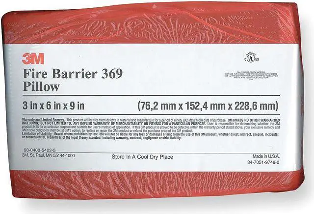 Alt view image 3 of 5 - 3M FB-369* Fire Barrier Pillow,9 In. L,6 In. W