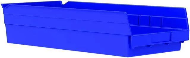 Alt view image 2 of 2 - AKRO-MILS 30158BLUE Shelf Storage Bin, Plastic, Blue, 4 in H, 8 3/8 in W, 17