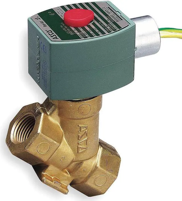 Alt view image 4 of 4 - ASCO 8222G066 120V AC Brass Steam Solenoid Valve, Normally Closed, 1/2 in Pipe