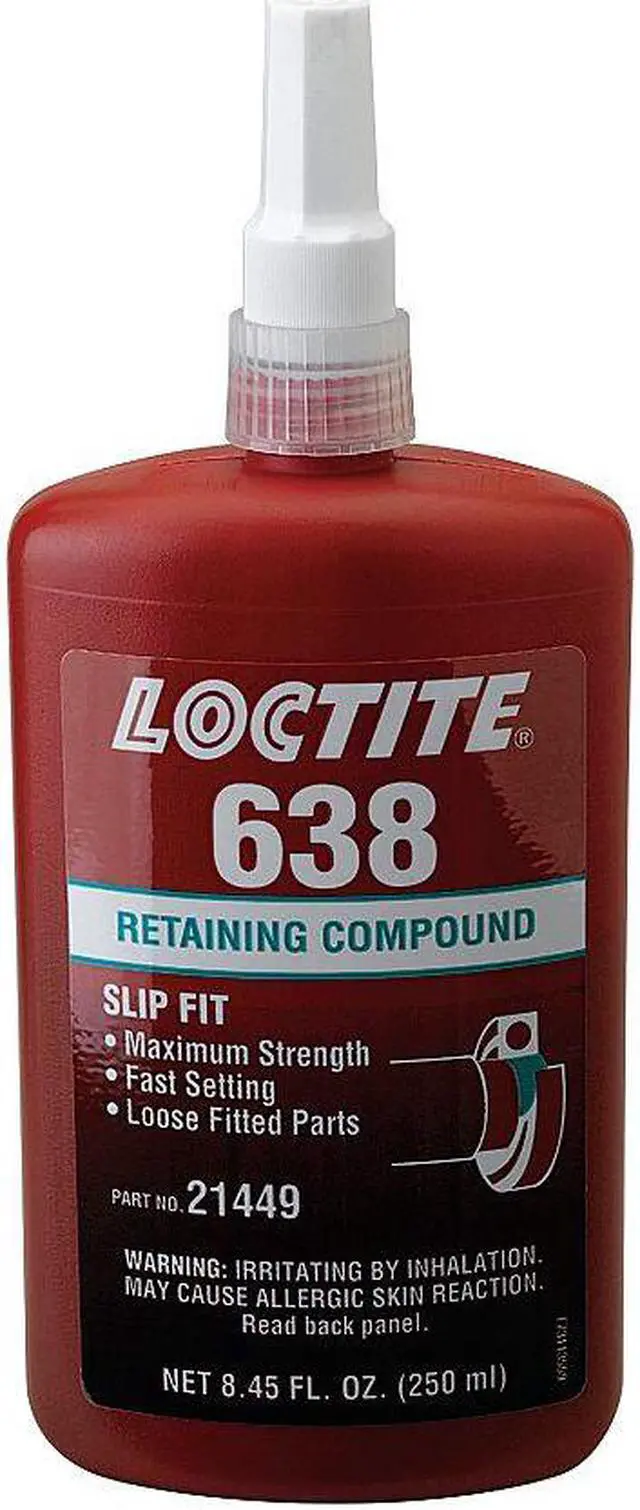 Main image of LOCTITE 1835925 Retaining Compound, 638 Series, Green, Liquid, High Strength,