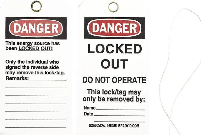 Alt view image 2 of 2 - BRADY 65455 Danger Tag,5-3/4 x 3 In,Cardstock,PK25