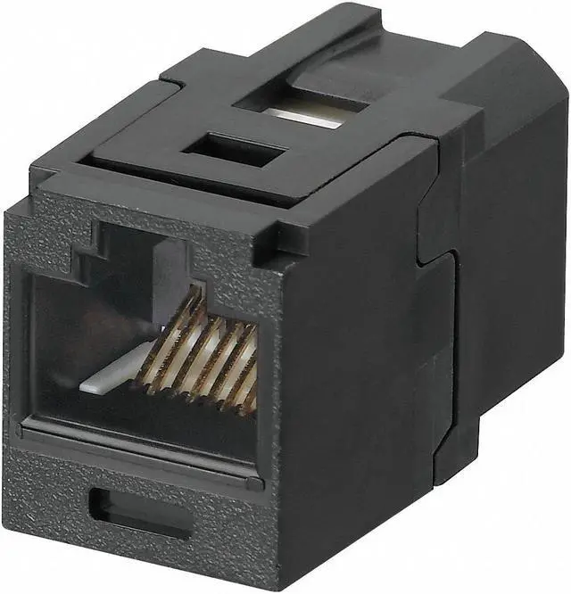 Alt view image 5 of 9 - Panduit Coupler Module,RJ45,Cat6,Black  CC688BL