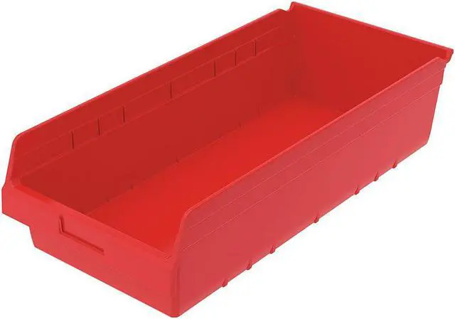 Main image of AKRO-MILS 30014RED Red Shelf Bin, 23-5/8"L x 11-1/8"W x 6"H