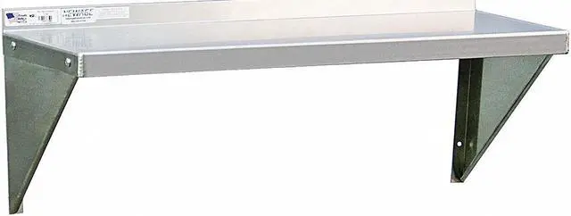 Alt view image 2 of 2 - NEW AGE INDUSTRIAL NS675 Aluminum Wall Shelf, 12"D x 24"W x 13-1/4"H, Silver