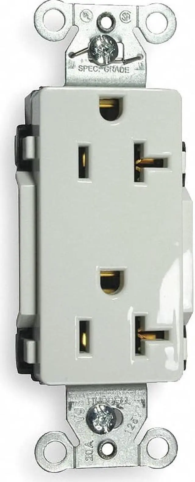 Alt view image 2 of 4 - Hubbell Wiring Device-Kellems Receptacle,Deco,20A,5-20R,125V,White  DR20WHI