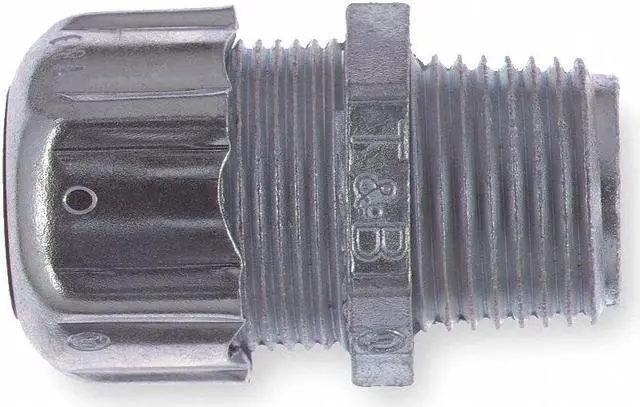 Main image of ABB 5239 Conduit Fitting Connector, 3 in, Threaded, Steel, Electro Zinc Plated,