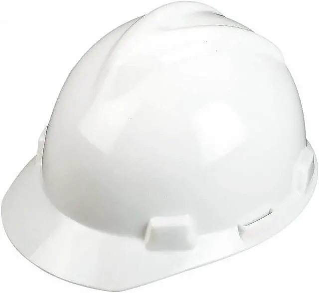 Alt view image 2 of 13 - MSA Safety 477482 Large V-Gard Slotted White Hard Hat w/ Fas-Trac III Suspension