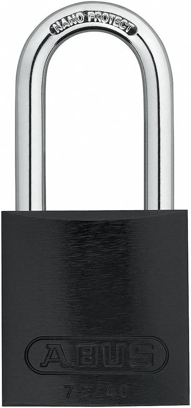 Main image of ABUS 72 HB/40-40 KA Black Lockout Padlock, Keyed Alike, Aluminum, Black, 1 1/2