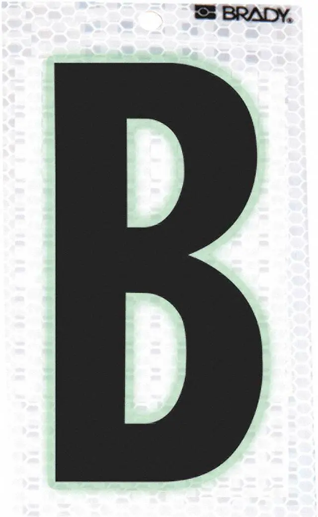 Alt view image 2 of 2 - BRADY 3010-B Ultra Reflective Letter,B,PK10