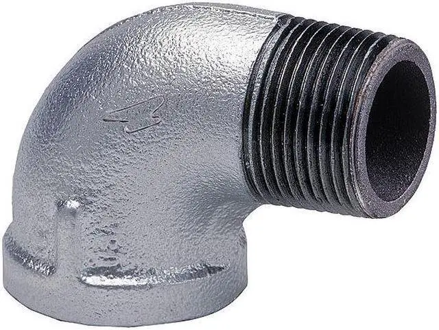 Alt view image 3 of 3 - Anvil 1103 Galvanized Malleable Iron Straight Street Elbow, 3/4"