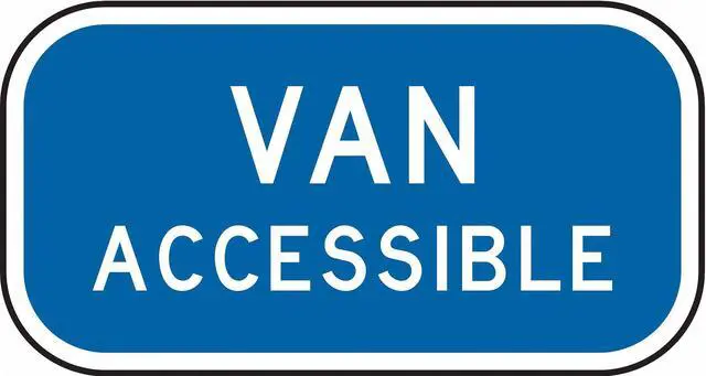 Alt view image 2 of 2 - LYLE R7-8B-12HA Van Accessible Parking Sign, 12" W, 6" H, English, Aluminum,
