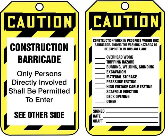 Alt view image 2 of 2 - ACCUFORM TAB103CTP Caution Tag,5-3/4 x 3-1/4,PK25