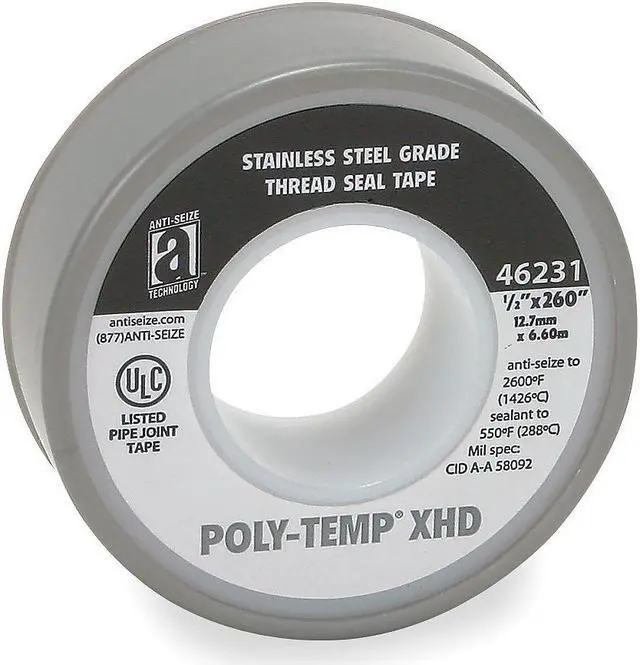 Alt view image 3 of 3 - ANTI-SEIZE TECHNOLOGY 46231A Thread Seal Tape,1/2 In. W,260 In. L
