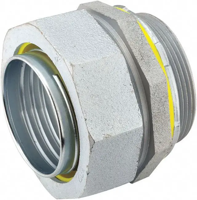Main image of RACO 3403 Conduit Fitting Connector, 3/4 in, Liquid-Tight, Steel, Zinc Plated,
