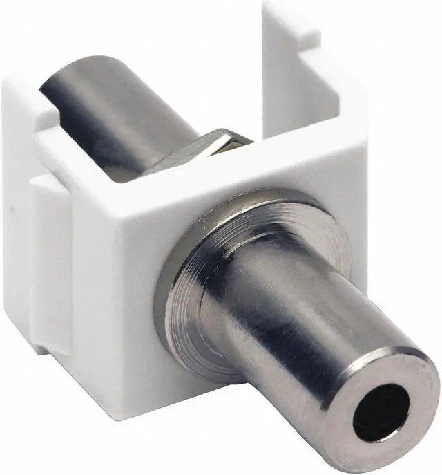 Main image of HUBBELL PREMISE WIRING SF35FFW Snap Fit Keystone Stereo Jack,F/F