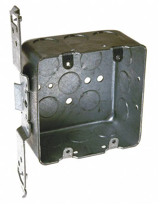 Alt view image 5 of 8 - RACO 681 Electrical Box, 30.3 cu in, Handy Box Type, 2 Gangs, Galvanized Steel,