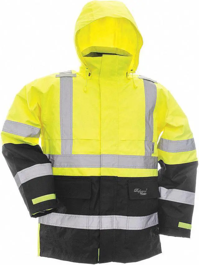 Main image of VIKING D6335JG-L Hi-Viz Safety Jacket, Polyester, Polyurethane, Class 3 Type R,