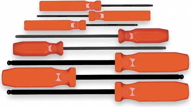 Alt view image 2 of 3 - EKLIND 90108 8 Piece SAE Long Handle Hex Key Set, 90108