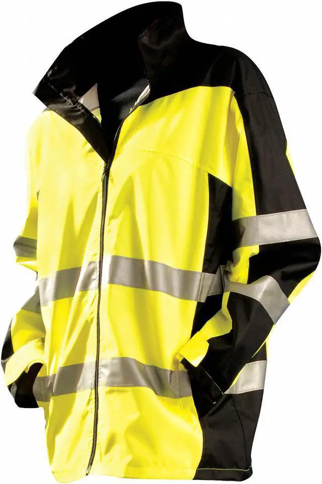 Main image of OCCUNOMIX SP-BRJ-YL Rain Jacket with Hood, Polyester, Class 3 R, Yellow, L