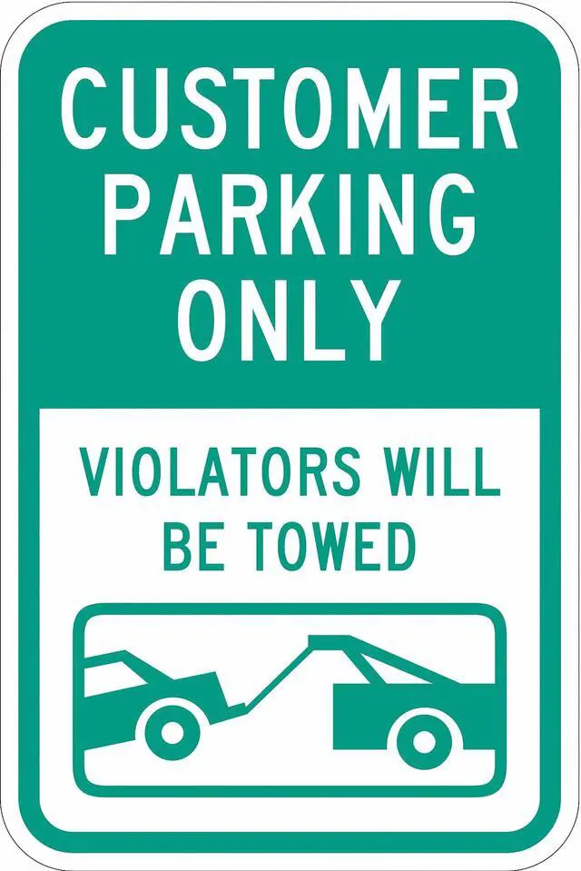 Main image of LYLE T1-1031-EG_12x18 Customer Parking Sign,18" x 12, T1-1031-EG_12x18
