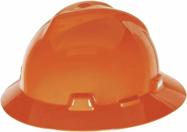 Alt view image 2 of 3 - MSA SAFETY 496075 V-Gard Slotted Full Brim Hard Hat, Fas-Trac III Suspension,
