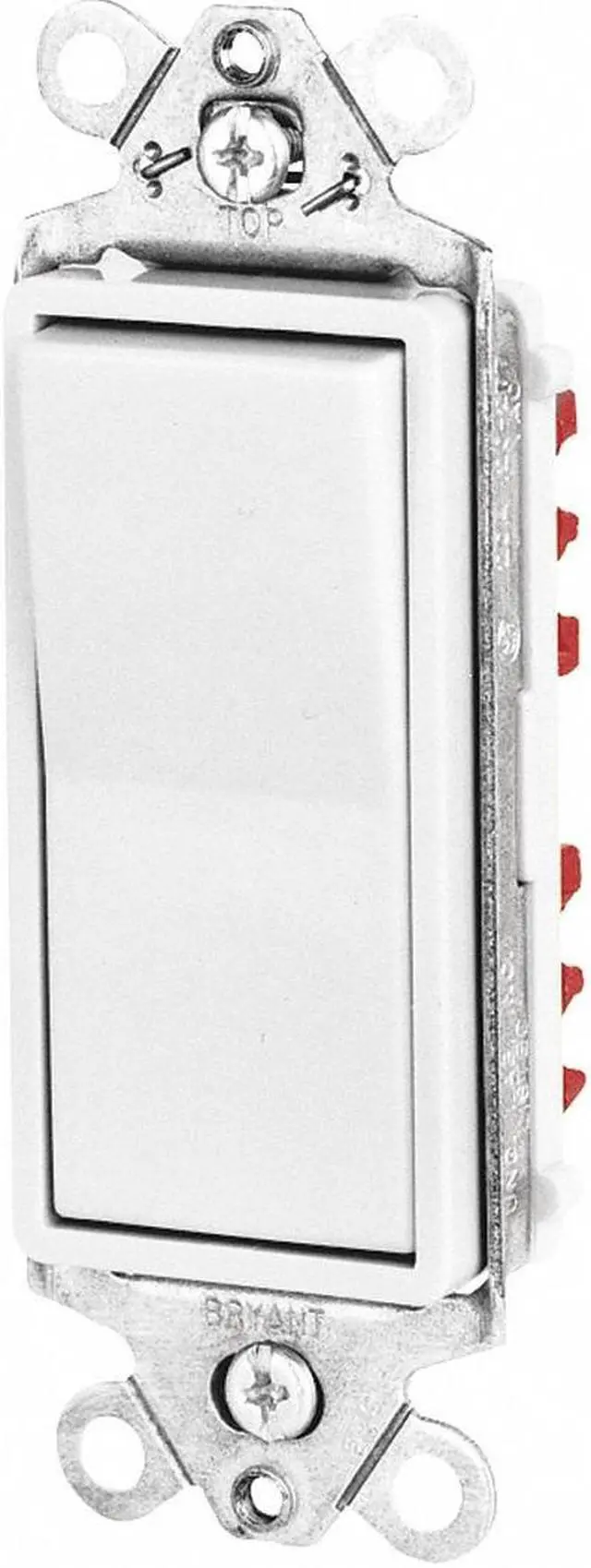Main image of Wall Switch,20A,White,1-Pole Type,Rocker BRYANT 9901W