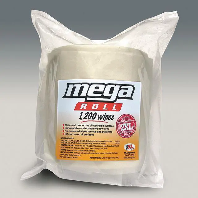 Alt view image 2 of 3 - CARE WIPES 2XL-420 Multipurpose Cleaning Wipes, White, Refill, Biodegradable,