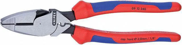 Alt view image 3 of 4 - KNIPEX 09 12 240 SBA Linemans Pliers,Steel,9-1/2" L