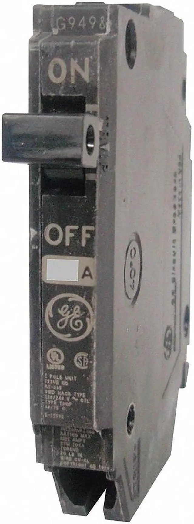 Alt view image 3 of 3 - GE THQP130 Miniature Circuit Breaker, THQP Series, 30A, 1 Pole, 120/240V AC,
