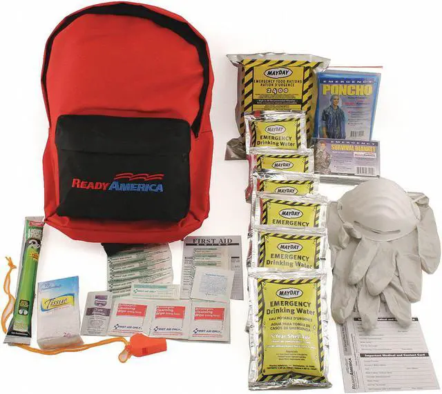 Main image of READY AMERICA 70180 Survival Kit, Fabric 35 Components, 1 People Served