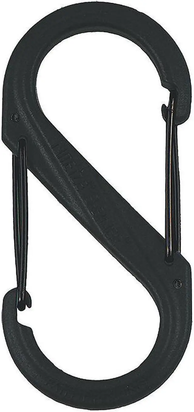 Main image of Carabiner Clip, 10-3/8 In., Plastic, Black
