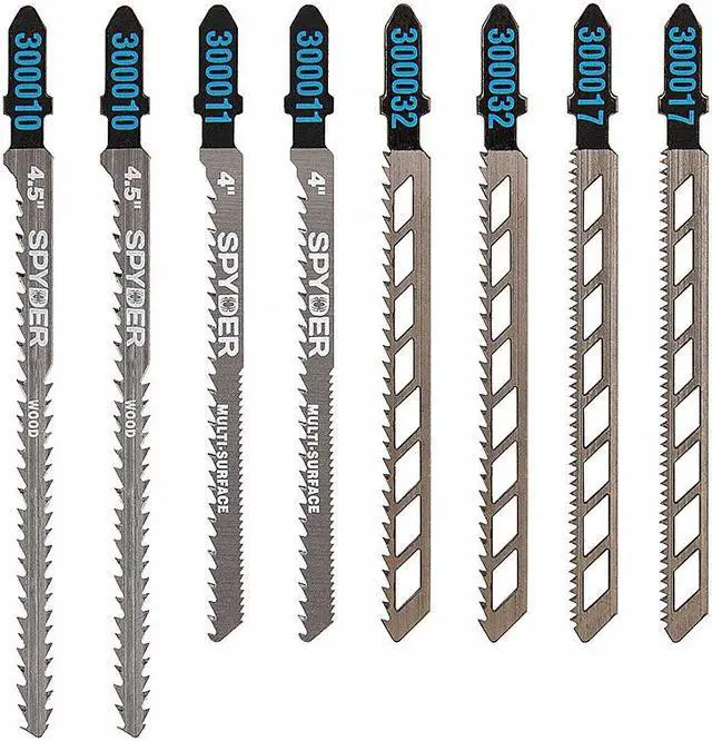 Main image of SPYDER 300037 Jigsaw Blade Set,T-Shank,4 to 4-1/2in. L