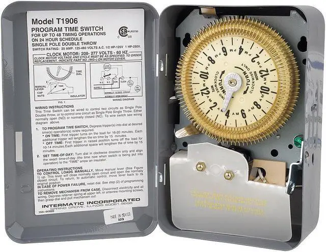 Alt view image 3 of 3 - INTERMATIC T1906 Electromechanical Timer,Multi Operation