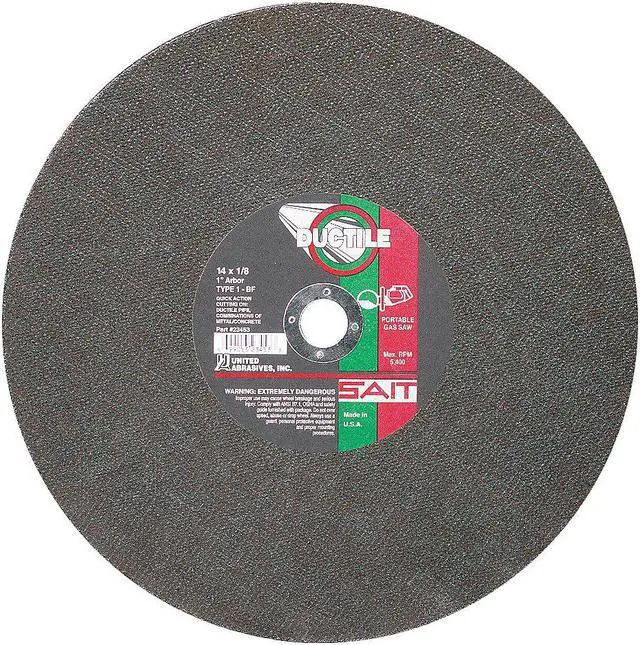 Alt view image 2 of 2 - UNITED ABRASIVES-SAIT 23453 CutOff Wheel,DUCTILE,14"x.125"x1"