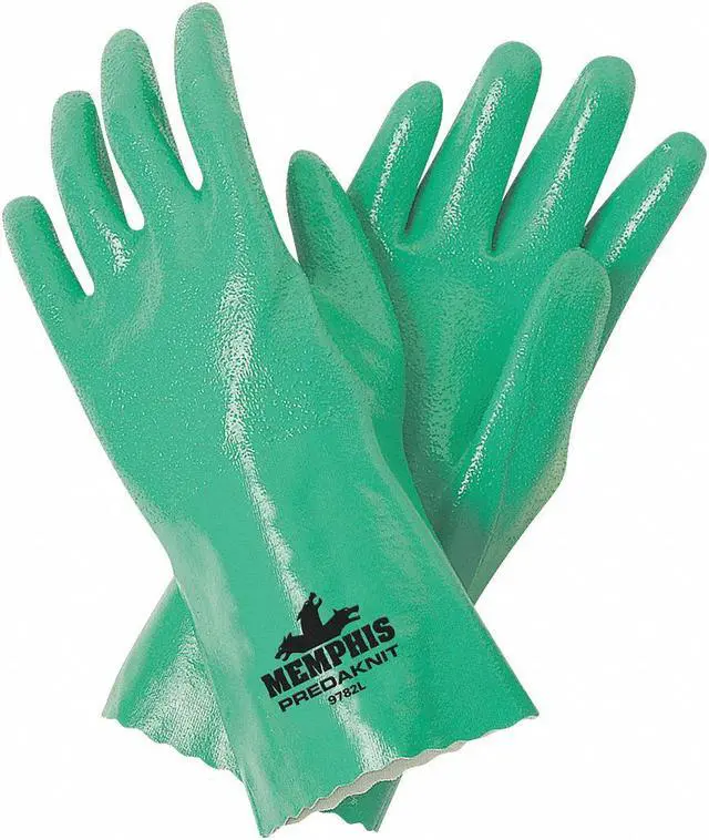 Main image of Mcr Safety Chemical Resistant Gloves, Size M, 12"L, Green ,  12 PK Green   9782M