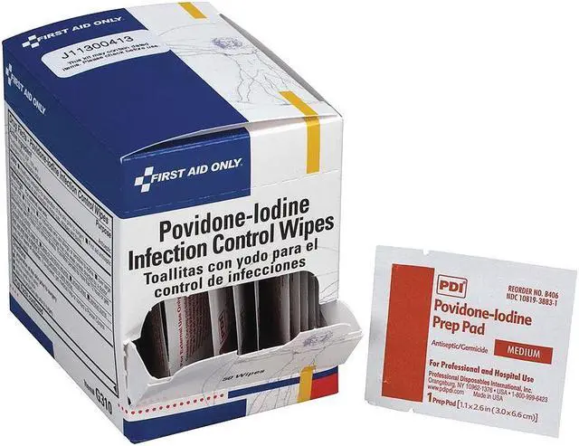 Alt view image 4 of 10 - First Aid Only Refill for SmartCompliance General Business Cabinet PVP Iodine 50/BX G310
