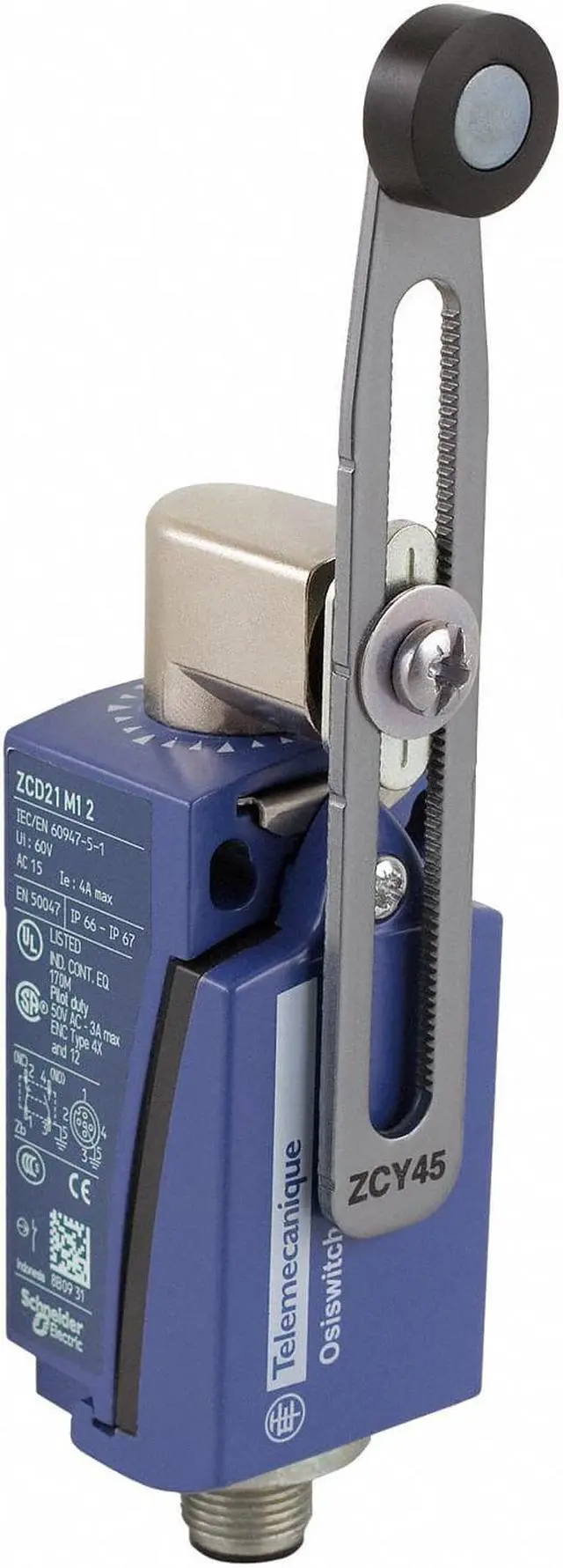 Main image of TELEMECANIQUE SENSORS XCKD2145M12 Limit Switch, Adjustable Roller Lever,