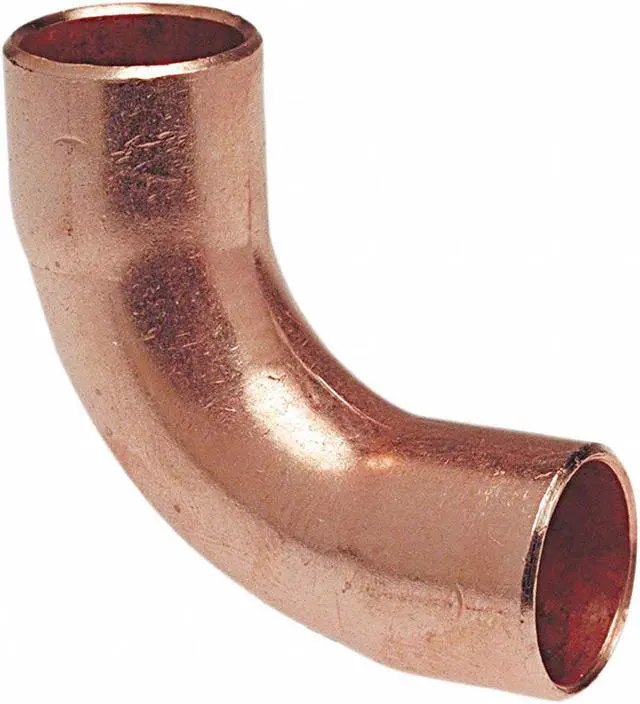 Alt view image 2 of 2 - NIBCO 607LTR 1X3/4 1" x 3/4" NOM C Copper Reducing 90 Deg Long Radius Elbow