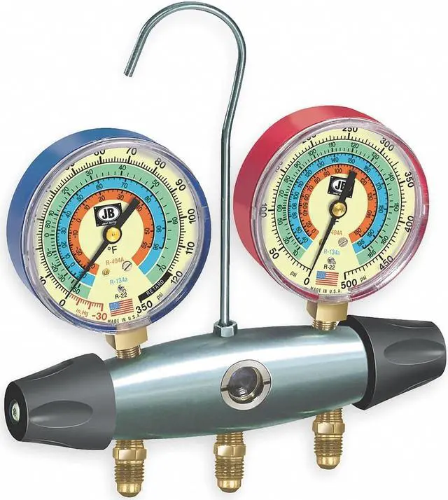 Alt view image 2 of 3 - JB INDUSTRIES 24078 Manifold Gauge, 2-Valve