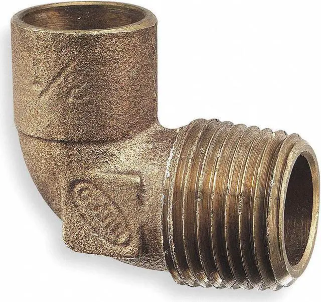 Alt view image 2 of 2 - NIBCO 7074LF-1 Elbow, 90,Low Lead Cast Bronze,C x MNPT