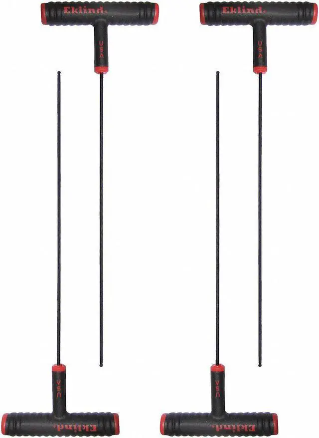 Alt view image 3 of 4 - EKLIND 61812 SAE Plain Ball Hex Key, 3/16" Tip Size, 9 in Long, 4 in Short, 4 PK