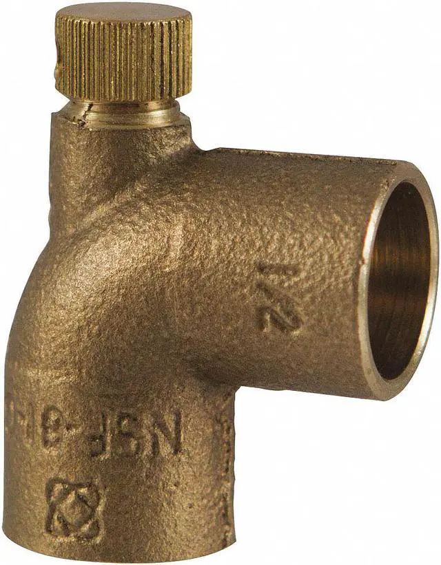 Alt view image 2 of 2 - NIBCO 705D-LF 1 Vent Elbow,Low-Lead Cast Bronze,C x C