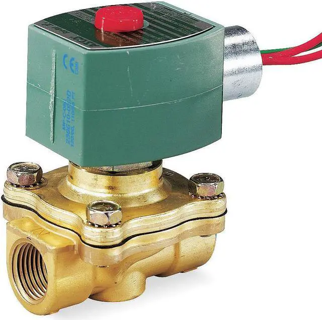 Alt view image 3 of 3 - ASCO EF8210G054 120V AC Brass Solenoid Valve, Normally Closed, 1 in Pipe Size