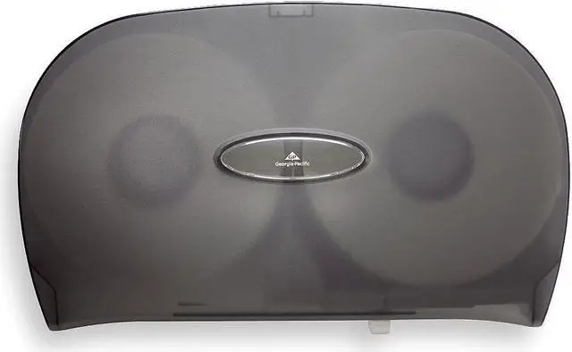 Main image of Georgia Pacific 59209 Jumbo Jr. Two-Roll Bathroom Tissue Dispenser- 20 x 5 3/5 x 12 1/4- Smoke