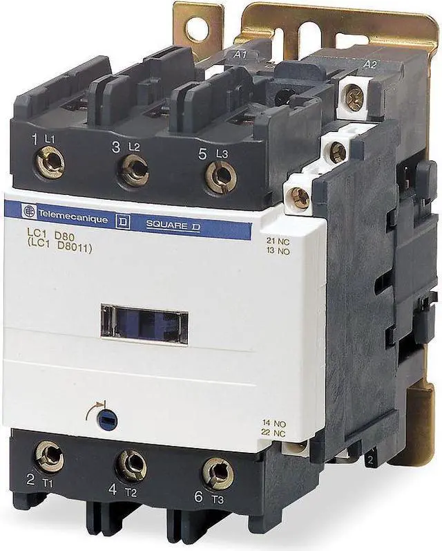 Main image of SCHNEIDER ELECTRIC LC1D80G7 IEC Magnetic Contactor, 3 Poles, 120V AC, 80 A,