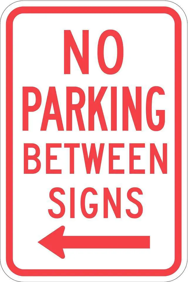Alt view image 2 of 2 - LYLE T1-1050-HI_12x18 No Parking Between Parking Sign,18"x12, T1-1050-HI_12x18