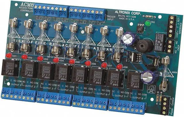 Alt view image 3 of 3 - Altronix ACM8, 8-Fused Output Access Control Lock Power Controller