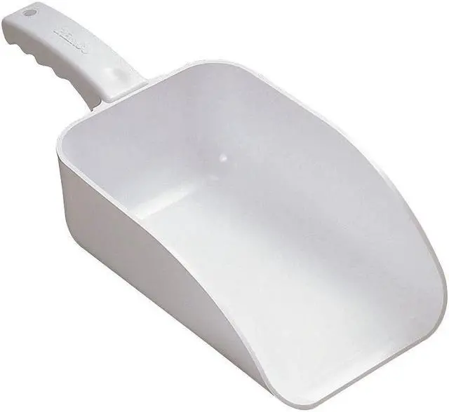 Alt view image 3 of 5 - Plastic Hand Scoop, White, 15 x 6 1/2 In