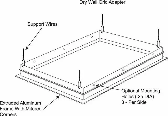 Alt view image 2 of 2 - LITHONIA LIGHTING DGA22 Drywall Grid Adapter Kit,F/2x2ft Troffer