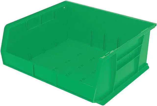 Main image of AKRO-MILS 30250GREEN Hang & Stack Storage Bin, 16-1/2 in W x 14-3/4 in L x 7 in